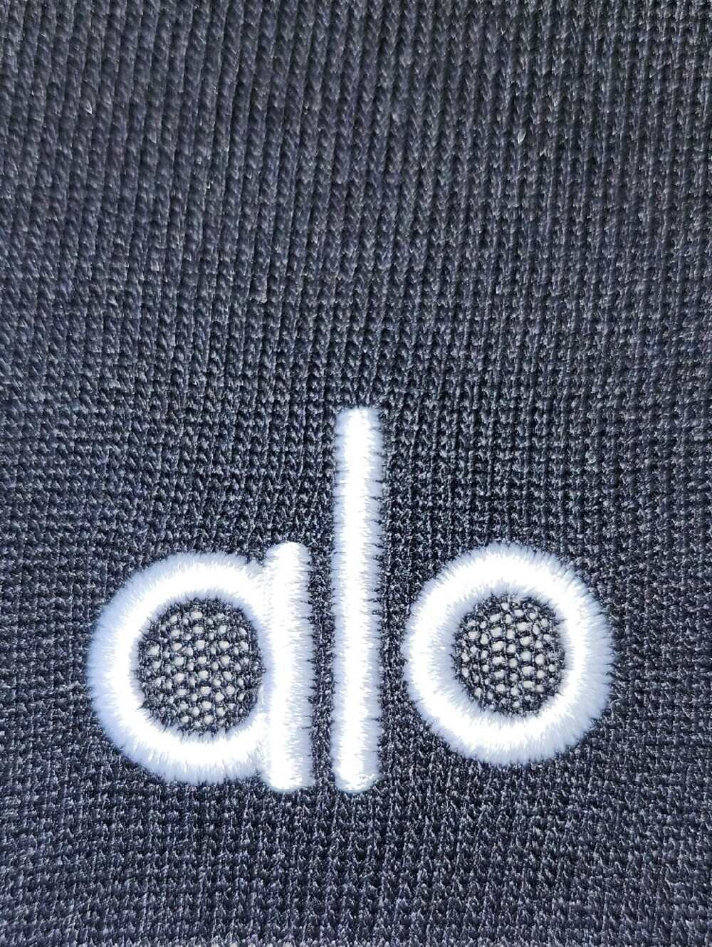 Alo Yoga Tennis Club Striped Knit Pullover Sweater Black Ivory - Picture 3 of 7